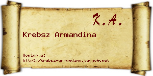 Krebsz Armandina névjegykártya